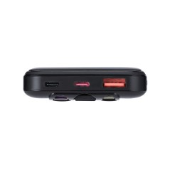 BATTERY BANK (10000 MAH) 22,5W FAST CHARGER CON 3 CAVI INTEGRATI ( DI CUI TYPE C ED USB CON FUNZIONE RICARICA ) NERA