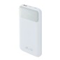 BATTERY BANK (10000 MAH) 22,5W FAST CHARGER CON 3 CAVI INTEGRATI ( DI CUI TYPE C ED USB CON FUNZIONE RICARICA ) BIANCA