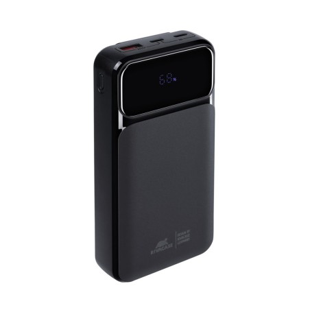 BATTERY BANK (20000 MAH) 22,5W FAST CHARGER CON 3 CAVI INTEGRATI ( DI CUI TYPE C ED USB CON FUNZIONE RICARICA ) NERA