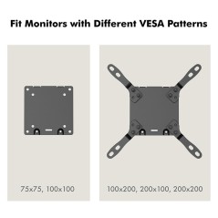 STAFFA MONITOR DA TAVOLO ALLUMINIO 17-57 MOLLA A GAS FINO A 22KG