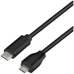 CAVO USB 2.0 TYPE-C, DA C/M A MICRO USB/M, NERO, 1 MT