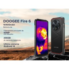 SMARTPHONE DOOGEE FIRE 6 TELEFONO ROBUSTO CON VISIONE NOTTURNA E TERMOGRAFIA ANDROID 14