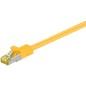 CAVO DI RETE SCHERMATO CAT 6A S/FTP (PIMF), 500 MHZ CON CAVO CAT 7 GIALLO MT 0.5