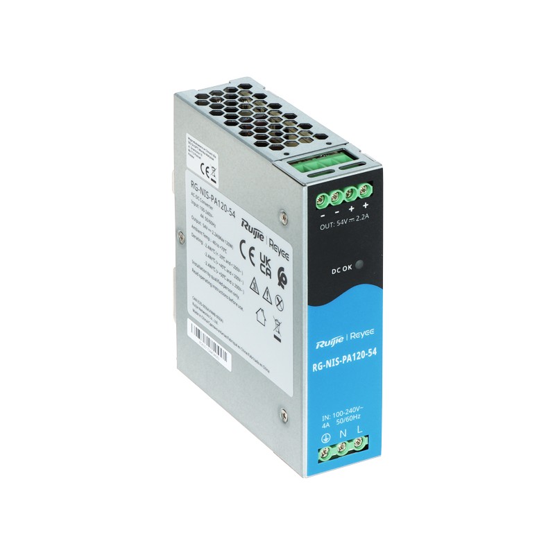 REYEE ALIMENTATORE AC/DC 120W 56V DIN-RAIL PER SWITCH INDUSTRIALI