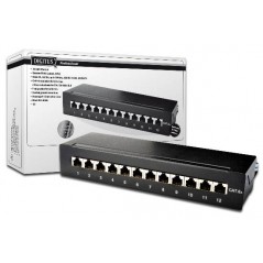 PANNELLO 12 PORTE SCHERMATE DA DESKTOP PER RETI CATEGORIA 6