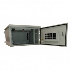 ARMADIO RACK 19 POLLICI 12U PER RETI DA ESTERNO CLASSE PROTEZIONE IP55 MISURE MM (L)600X(P)600X(A)600 GRIGIO CHIARO CON