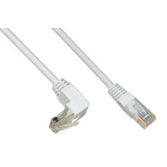 CAVO RETE UTP CAT. 5E NON SCHERMATO MT. 5 COLORE BIANCO 1 CONNETTORE 90°