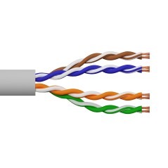 MATASSA CAVO RETE CATEGORIA 6A NON SCHERMATO UTP AWG24 HALOGENFREE FLESSIBILE COLORE GRIGIO MT.100