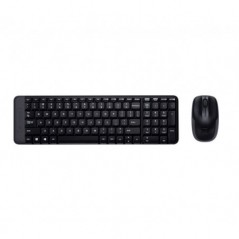 TASTIERA MK220 LOG WIRELESS+MOUSE NERA USB RETAIL