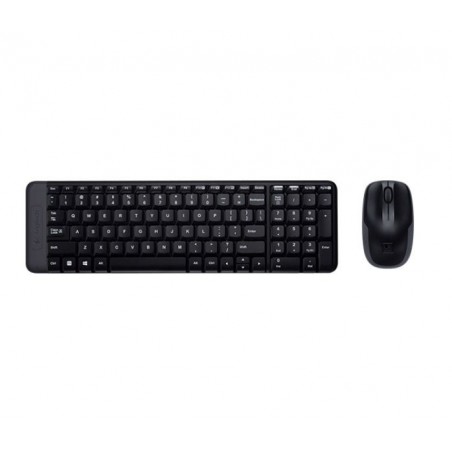 TASTIERA MK220 LOG WIRELESS+MOUSE NERA USB RETAIL