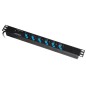 MULTIPRESA WIRELESS DA RACK 19 CON 6 PRESE ITA/SCHUKO E SPINA 16A TRIPOLARE ITALIANA