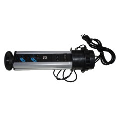 MULTIPRESA A SCOMPARSA CON 2 PORTE ALIMENTAZIONE ITA/SCHUKO, 2 PORTE USB + 1 RJ45 + 1 RJ11 + 1 HDMI® FEMMINA