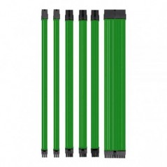 KIT CAVI SLEEVED VERDE IN NYLON PER ALIMENTATORI PERSONAL COMPUTER CON PIEDINI