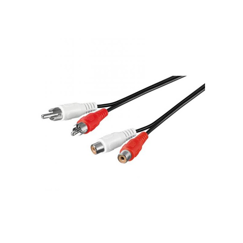 CAVO AUDIO VIDEO 2 CONNETTORI RCA MASCHIO/FEMMINA MT. 5