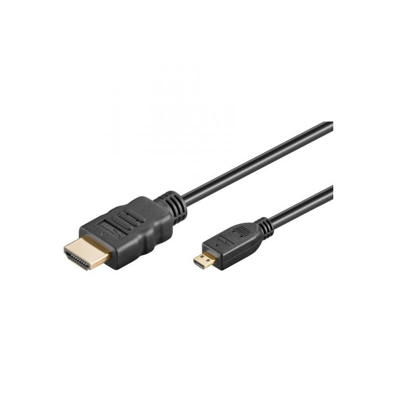 CAVO HDMI HIGH SPEED WITH ETHERNET CONNETTORI MICRO HDMI D MASCHIO/ HDMI A MASCHIO MT. 3