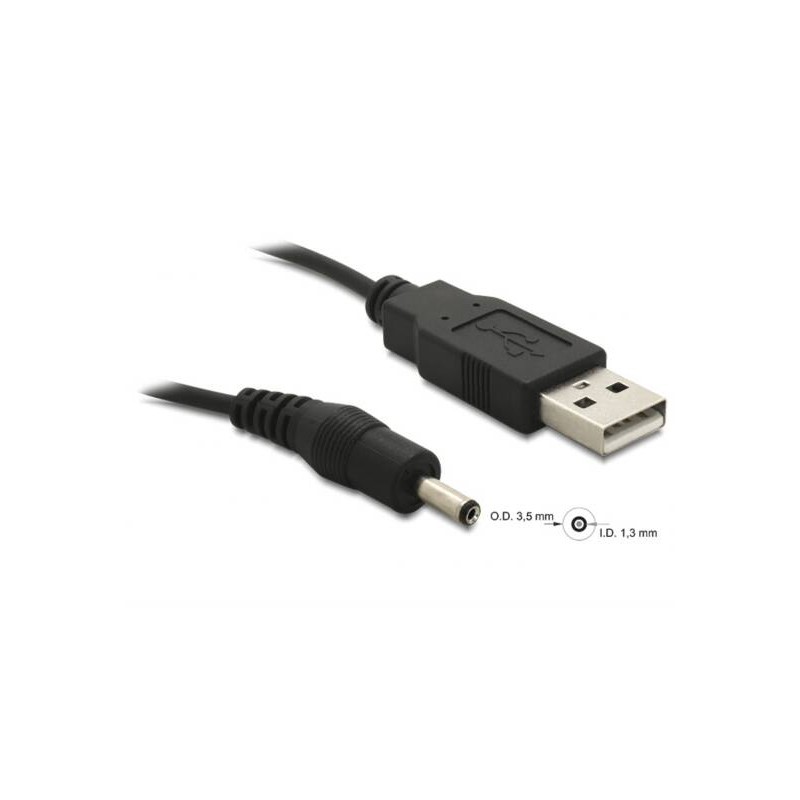 CAVO ALIMENTAZIONE USB CONNETTORE DC 3.5 X 1.35 MM. MT 1,50 DELOCK