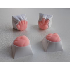 KIT 4 TASTI 3D KEYCAPS ROCK PAPER