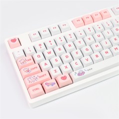 SET DI 129 TASTI KEYCAPS STEAM RABBIT PINK PBT XDA