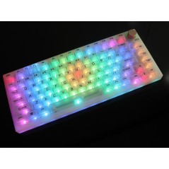 SET DI 132 TASTI KEYCAPS TRANSPARENT WHITE ABS MDA