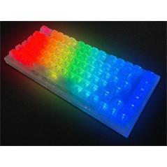 SET DI 132 TASTI KEYCAPS TRANSPARENT WHITE ABS MDA