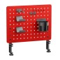 PANNELLO MODULARE BUCATO IN METALLO PER TAVOLO O PER MURO ROSSO 420X99X477MM
