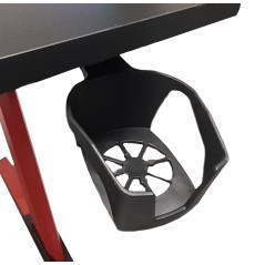 TAVOLO CORTEK GAMING L-SHAPE RGB 160CM BLACK/RED