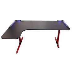 TAVOLO CORTEK GAMING L-SHAPE RGB 160CM BLACK/RED