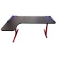 TAVOLO CORTEK GAMING L-SHAPE RGB 160CM BLACK/RED