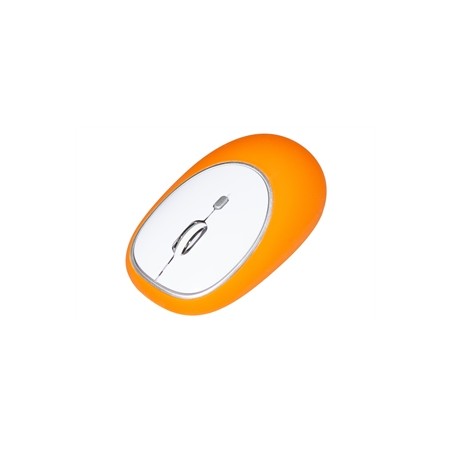 MOUSE GOMMATO WIRELESS COLORE ARANCIONE