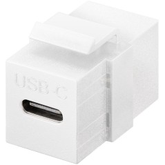 CONNETTORE KEYSTONE USB-C 3.2 GEN 2 (10 GBIT/S) BIANCO FEMMINA-FEMMINA
