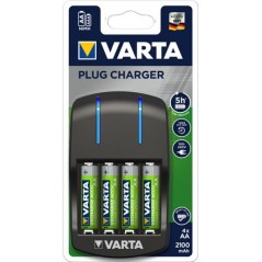 CARICA BATTERIE + 4PILE STILO AA 2100 MAH VARTA