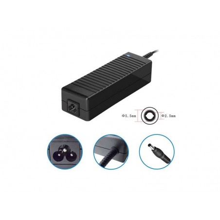 ALIMENTATORE NOTEBOOK 120W 19V/6,3A COMP HP/TOSHIBA INT 2,5MM EXT 5,5MM