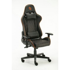 POLTRONA GAMING NOUA KUI K7 POGGIA TESTA E CUSCINO BLACK/ORANGE