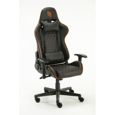 POLTRONA GAMING NOUA KUI K7 POGGIA TESTA E CUSCINO BLACK/ORANGE