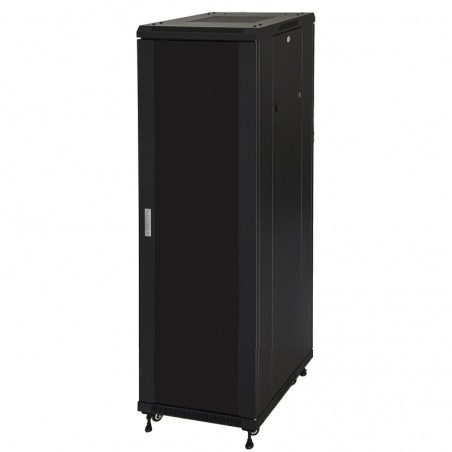 ARMADIO RACK 19" 42U (A)2055, (L)600, (P)600 COLORE NERO PORTA VETRO