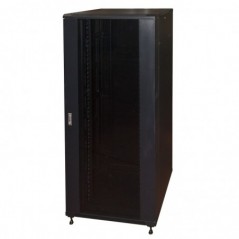 ARMADIO RACK 19" 42U (A)2055, (L)800, (P)800 COLORE NERO PORTA VETRO CON GUIDACAVI LATERALE