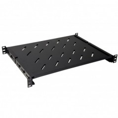 RIPIANO PER ARMADIO RACK 19" ALLUNGABILE 350 MM CON 4 AGGANCI NERO