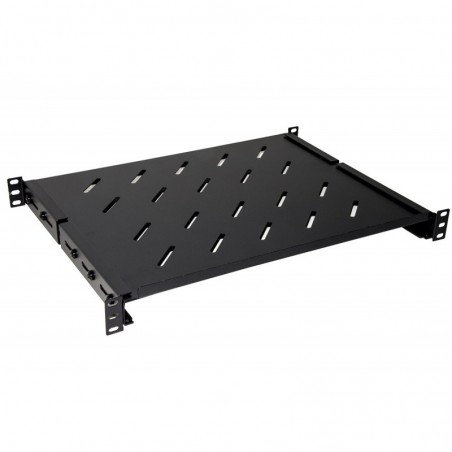 RIPIANO PER ARMADIO RACK 19" ALLUNGABILE 350 MM CON 4 AGGANCI NERO