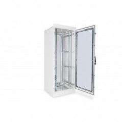 ARMADIO 42 UNITÀ 19 PER RETI MISURE (A)2100 X (L)800 X (P)800 MM. COLORE GRIGIO CHIARO DA ESTERNO IP55
