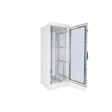 ARMADIO 42 UNITÀ 19 PER RETI MISURE (A)2100 X (L)800 X (P)800 MM. COLORE GRIGIO CHIARO DA ESTERNO IP55