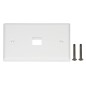 PLACCA PORTA FRUTTI 1 POSIZIONE X JACK UTP/STP COLORE CHIARO