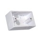 SCATOLA A MURO PER PLACCHE RJ45 COLORE CHIARO