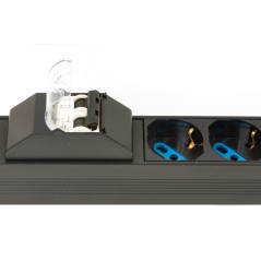 MULTIPRESA ALIMENTAZIONE PER RACK 19" CON 6 PRESE UNIVERSALI TRIPOLARI/SCHUKO MAGNETOTERMICA CAVO MT 3