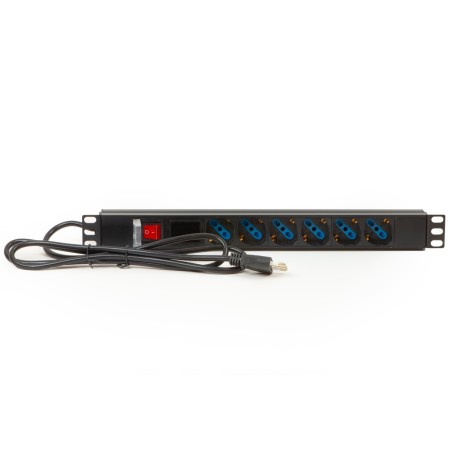 MULTIPRESA 6 POSIZIONI DA RACK 19" CON DISPLAY PER IL CARICO DEI DISPOSITIVI COLLEGATI