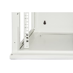 ARMADIO RACK 10" 6 UNITA' IN ACCIAIO COLORE GRIGIO CON FIANCHI APRIBILI