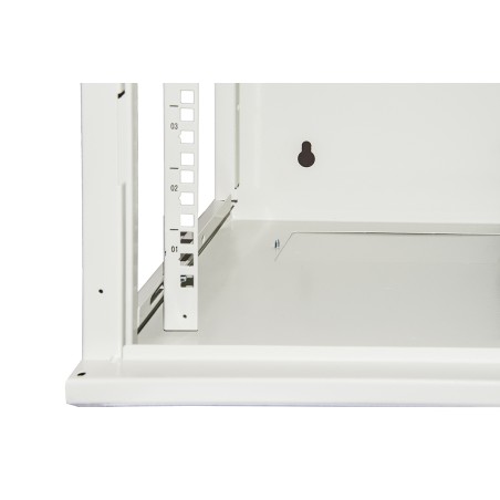 ARMADIO RACK 10" 6 UNITA' IN ACCIAIO COLORE GRIGIO CON FIANCHI APRIBILI