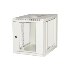 ARMADIO RACK 10" 6 UNITA' IN ACCIAIO COLORE GRIGIO CON FIANCHI APRIBILI