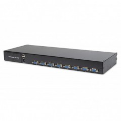 CONSOLE 17" PER RACK 19" CON SWITCH KVM 8 PORTE TASTIERA ITALIANA