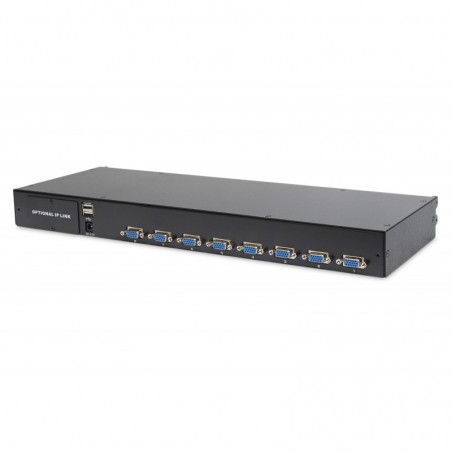 CONSOLE 17" PER RACK 19" CON SWITCH KVM 8 PORTE TASTIERA ITALIANA