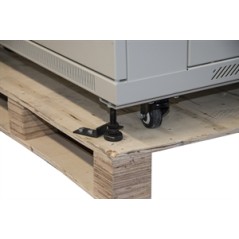 ARMADIO RACK 19" 42U (A)2055, (L)800, (P)1000 PORTA TRAFORATA COLORE GRIGIO CON GUIDACAVI LATERALE